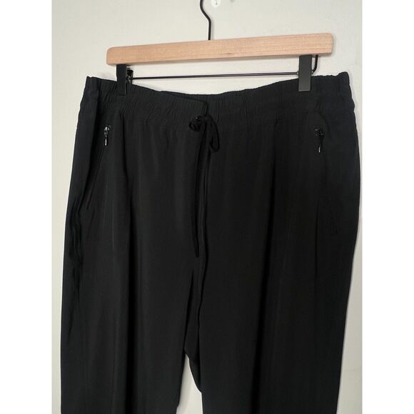 Talbots Womens Active Pants XL Black Straight Leg Crop Stretch Gym Training - Picture 5 of 11